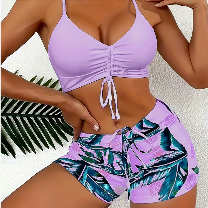 🏊👙【Купи 1, вземи 1】🌴 Елегантен бански с щампа в големи размери