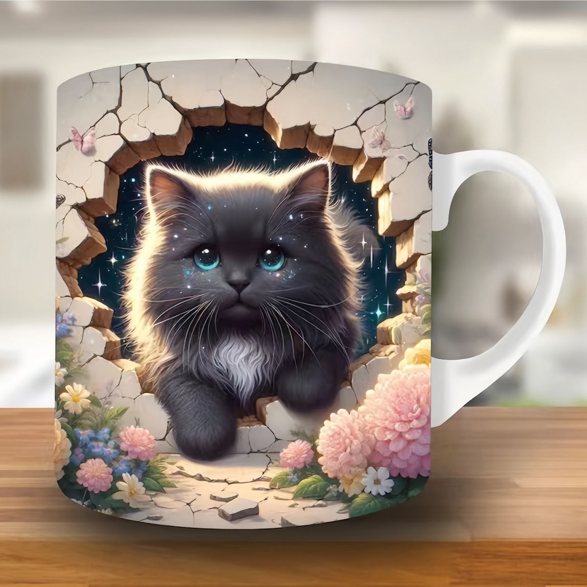 🎁【Купете едно, вземете второ безплатно】Креативна чаша за кафе с коте, отличен подарък