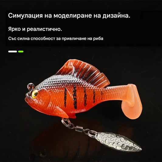 🎣【6 бр.】 меки риболовни примамки с множество предварително монтирани джиг глави