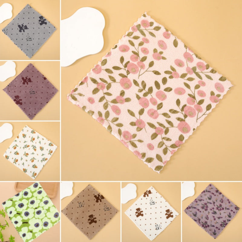 🧼【30 см × 30 см】💢✨ Коралови фланелени кърпи за съдове за домашна употреба