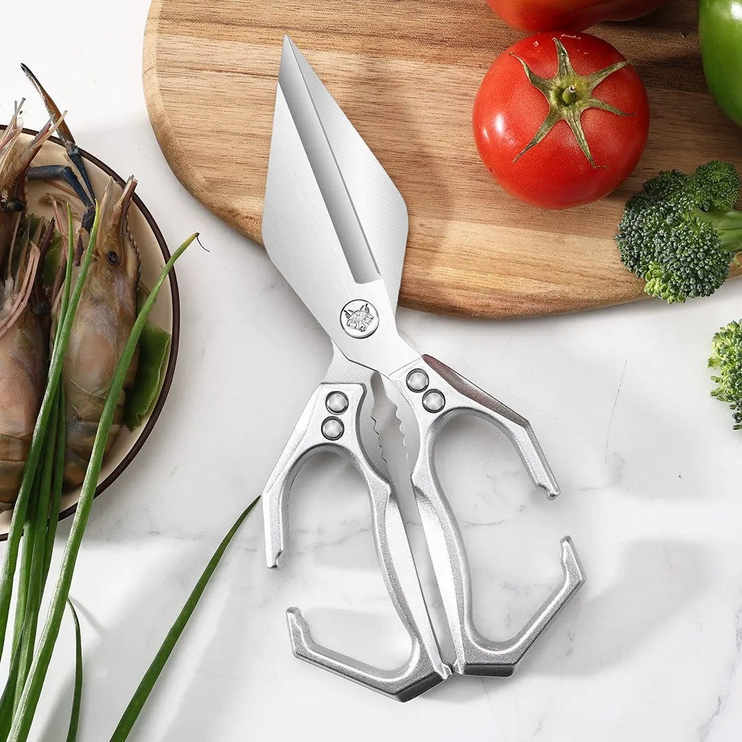 🔥🍗✂️Многофункционални кухненски ножици за тежки условия на работа💯Рязане на месо и кости
