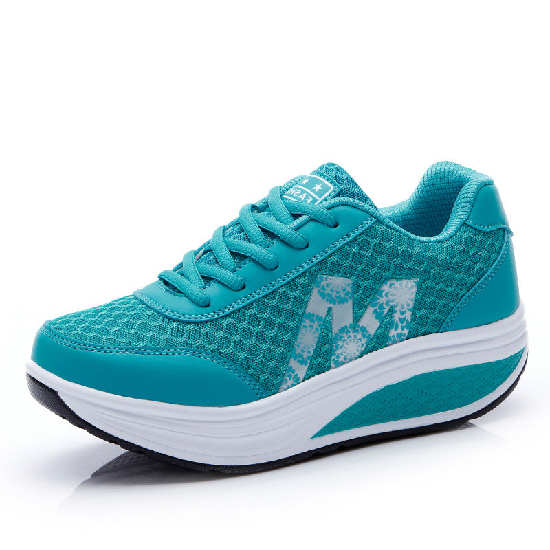 🏆✨👟【35-43】2025 Нови дамски обувки с дебела подметка и мрежеста материя, удобни, дишащи и неплъзгащи се