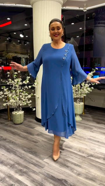 🥰💃【S-5XL】 Нова висококачествена шифонена рокля от 2025 г.---💃Рокля от най-високо качество от шифон, предназначена за красиви жени