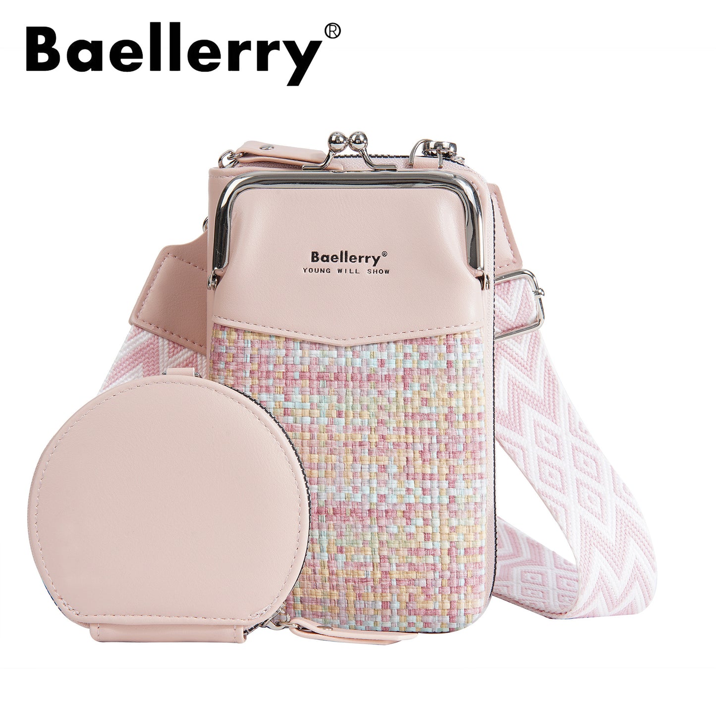 🎁【Купете 1, вземете 1 безплатно】👛Нова чанта за телефон, портфейл и чанта за през рамо от Baellerry в контрастен цвят