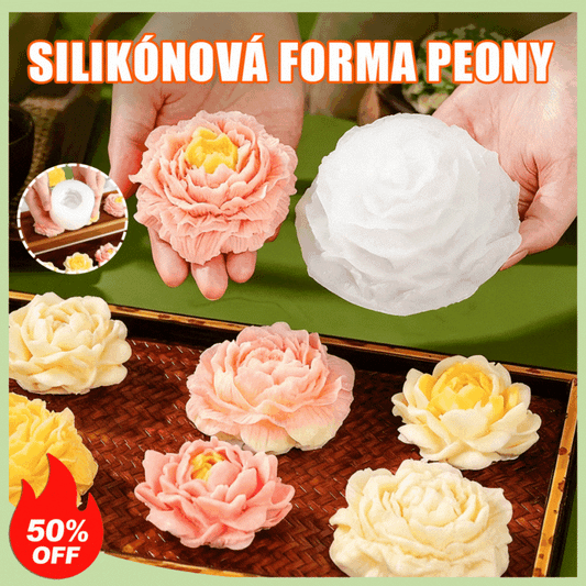 🌸Голяма, средна и малка 3D силиконова форма за цвете божур, свещ за ароматерапия „Направи си сам“, дифузер за кола, декорации с камъни и лепило