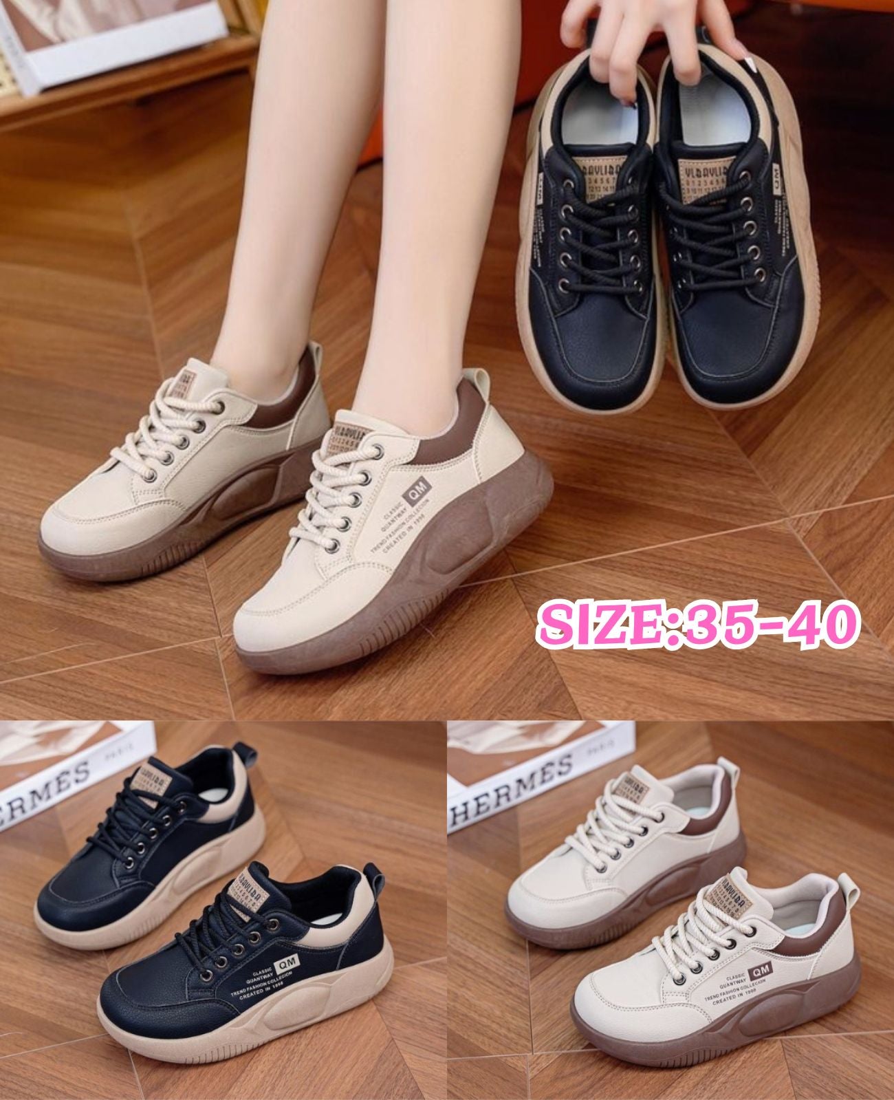 🏆【Купи 1, вземи 1 безплатно】👟【35-40】Модерни ежедневни обувки с дебела подметка, нов модел, 2025