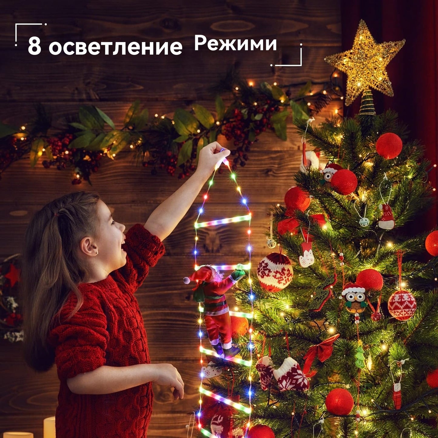 ✨🎅LED коледни декоративни светлини - захранвани от слънчева и USB енергия