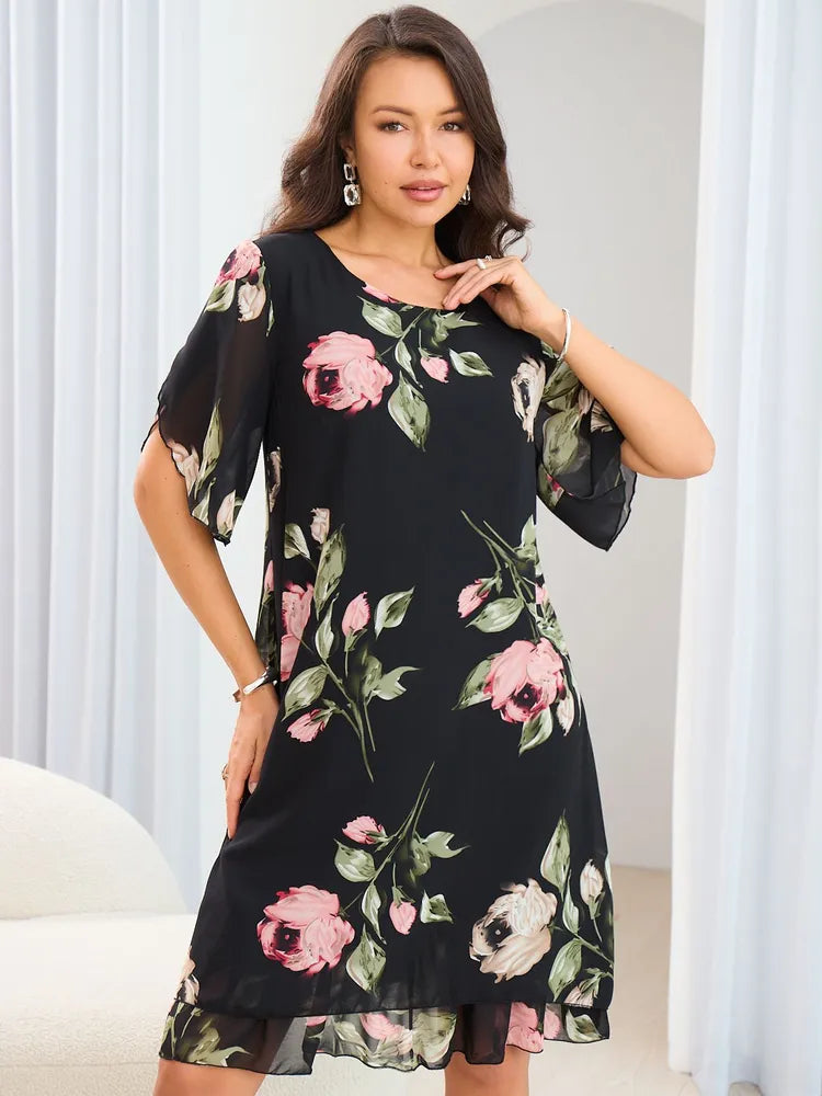 💐【Купете 1, вземете 1】【S-5XL】Елегантна рокля с щампа
