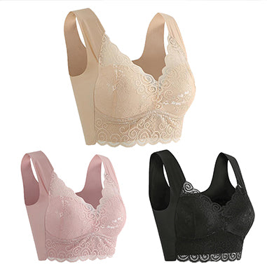 👙💖【40kg-110kg】Нов дамски удобен и дишащ сутиен (3 броя)>Подходящ за жени над 40 години (препоръчва се от лекар)