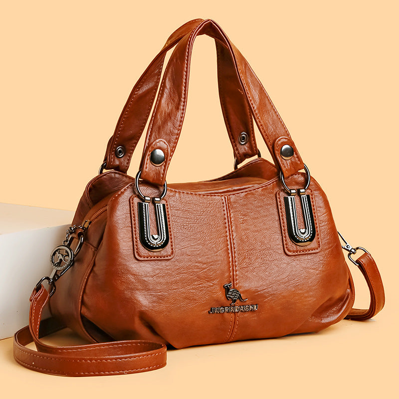 ✨️【Гореща разпродажба】👜👜Нов модел, ретро и просторна многослойна чанта за през рамо, модерна и многофункционална