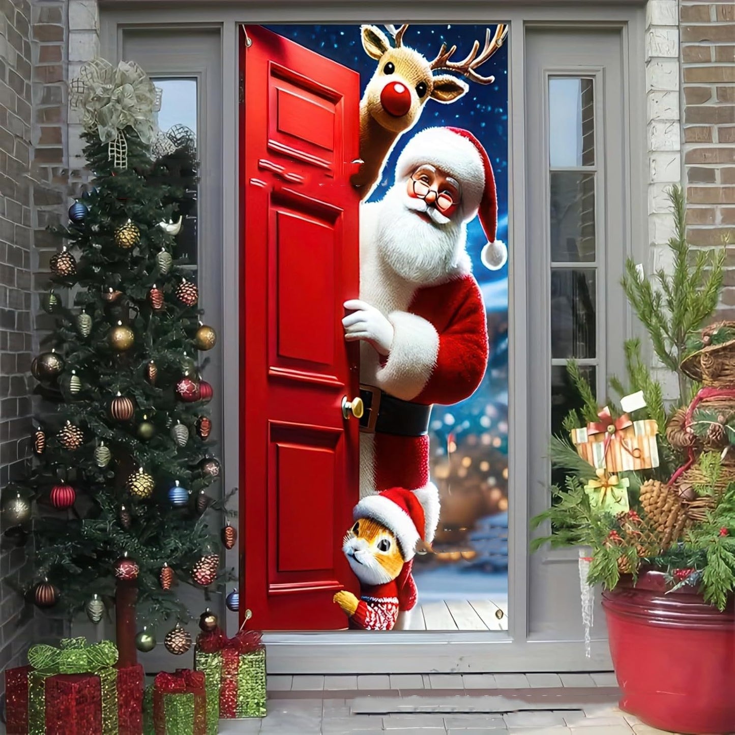 【Купете 1, вземете 1 безплатно】🎄Ранна коледна разпродажба: 50% отстъпка 🎅Коледни украси за врати🎅