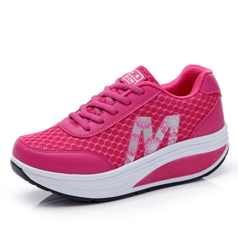 🏆✨👟【35-43】2025 Нови дамски обувки с дебела подметка и мрежеста материя, удобни, дишащи и неплъзгащи се