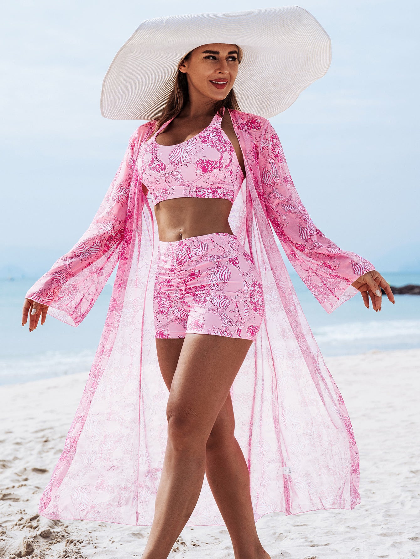 ☀️【Купете 1, вземете 1 безплатно】👙【S-2XL】Висококачествен секси дамски бикини от три части с щампа