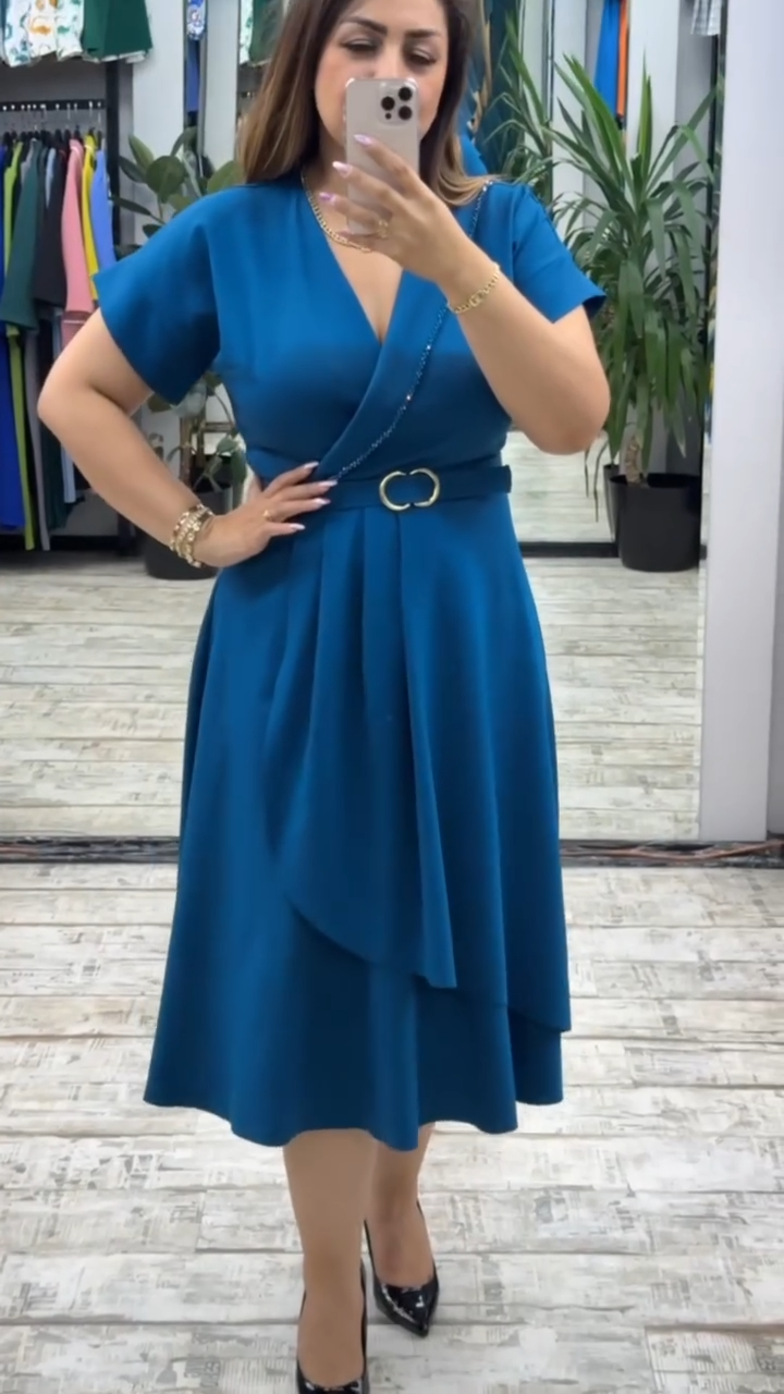 💟【S-5XL】👗 Нова модна рокля, класически дизайн, елегантна и семпла