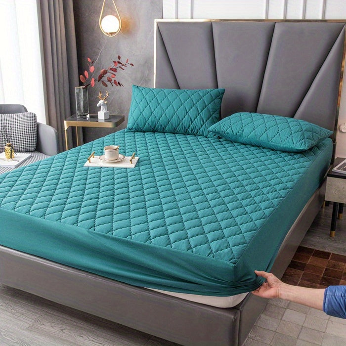 🛏【180*200】Водоустойчив калъф за легло с поларена подплата и памучни щипки, калъф за матрак за спалня.