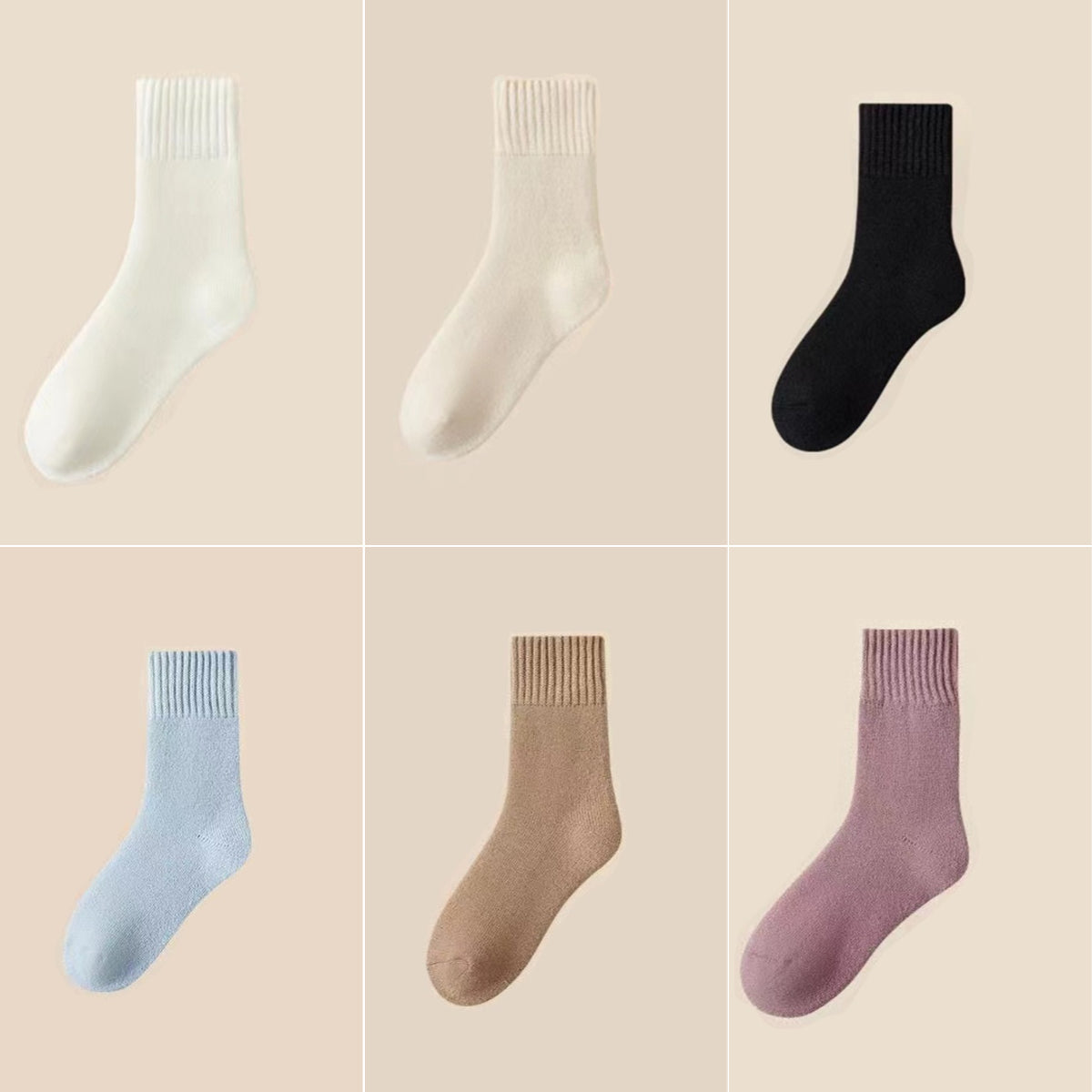 🔥【Купете 3, вземете 3 безплатно】🧦Дебели и топли вълнени чорапи за зимата, супер дебели и топли, еластични, размер 35-42