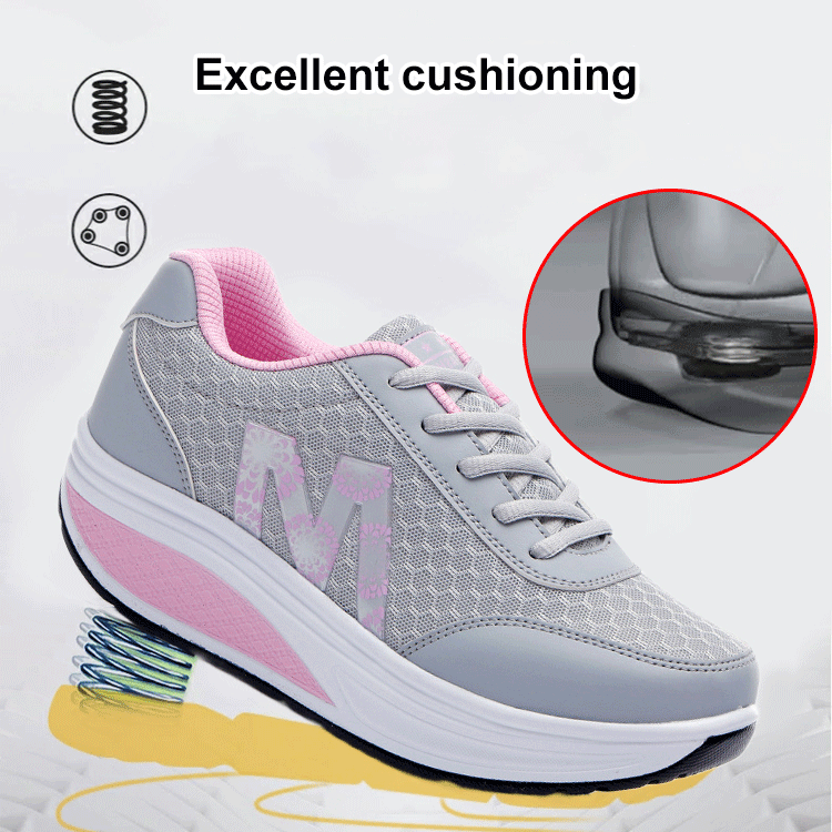 🏆✨👟【35-43】2025 Нови дамски обувки с дебела подметка и мрежеста материя, удобни, дишащи и неплъзгащи се