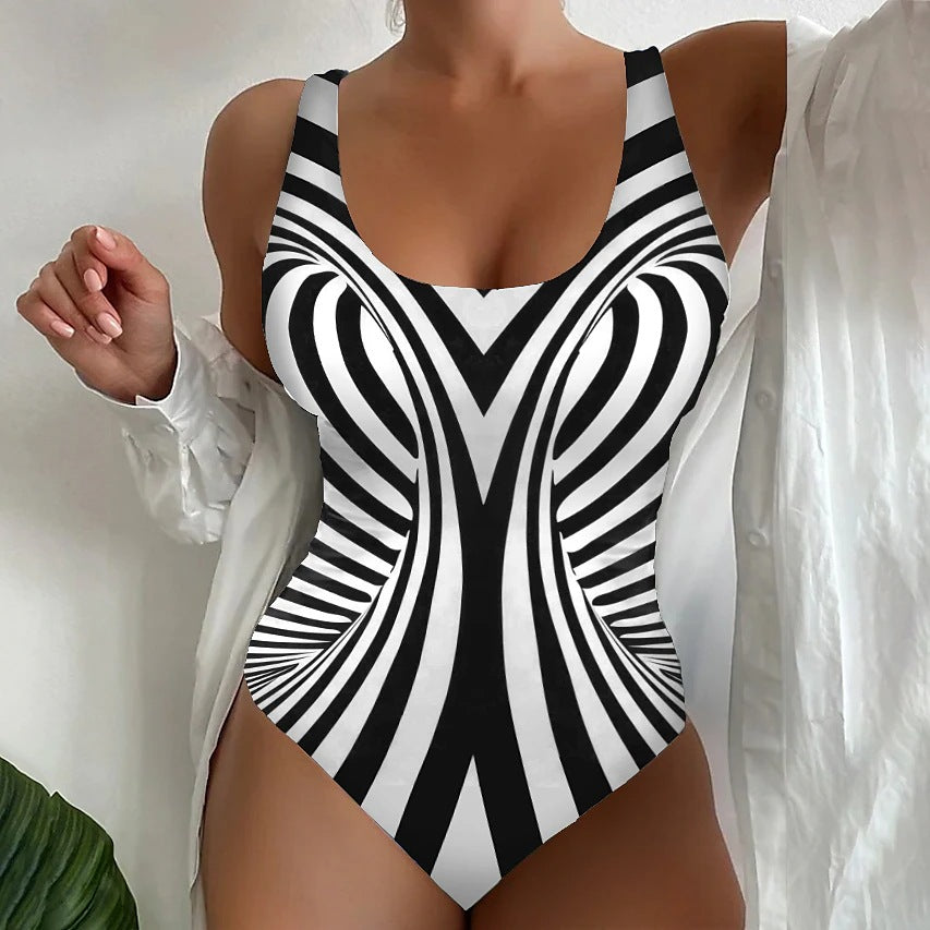 🔥👙【S~8XL】Модерен бързосъхнещ бански от една част, незаменим за плажа и морето през лятото 2025