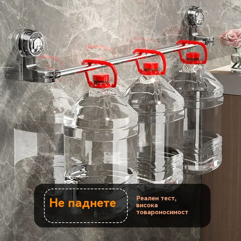 ✨🚿Лек дизайн без пробиване — Прибираща се поставка за кърпи с вендуза