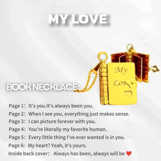 💥✨Колие My Book, подходящо за дъщеря, син или приятелка, подарък за рожден ден, бижута за любов за завършване