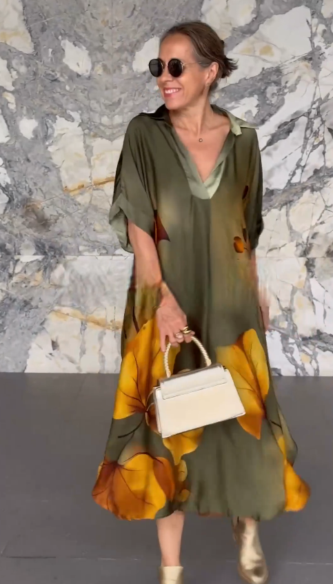 💟【S-5XL】👗💟2025 Wysokiej jakości elegancka, wygodna sukienka z nadrukiem
