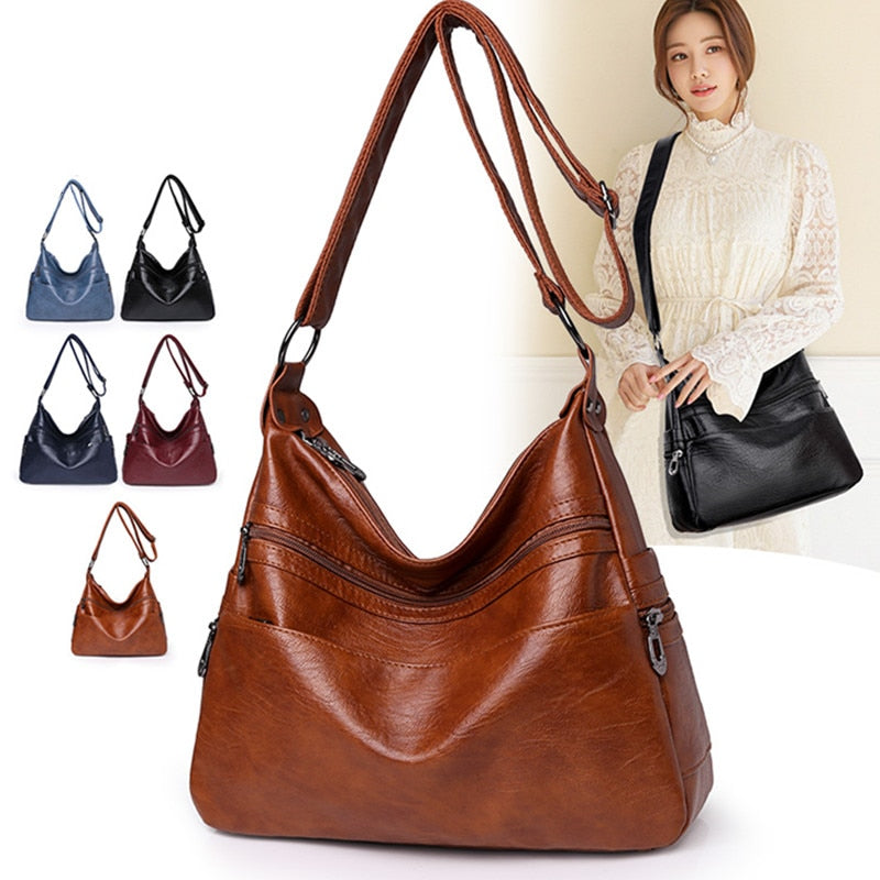 💟【45% ОТСТЪПКА】👜Нова модна мека кожена чанта за през рамо