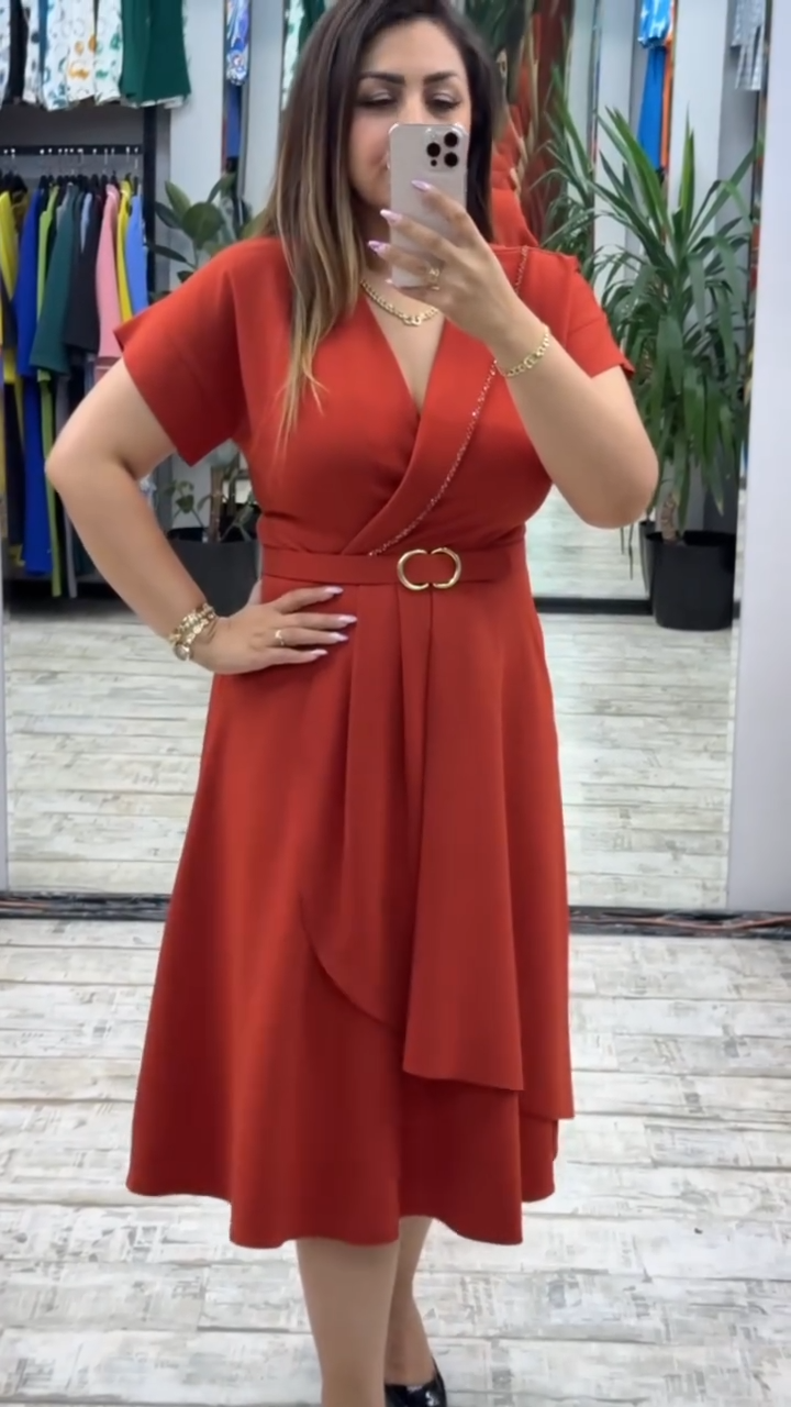 💟【S-5XL】👗 Нова модна рокля, класически дизайн, елегантна и семпла