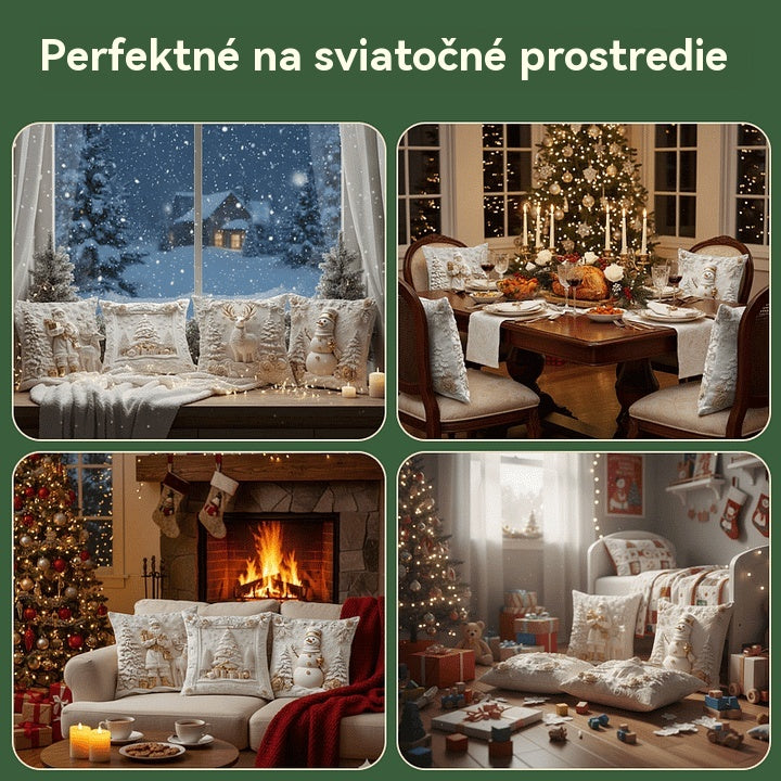 🎅Коледна разпродажба 49% ОТСТЪПКА🎄Калъфка за възглавница с коледна тематика 【Комплект от 4 части】
