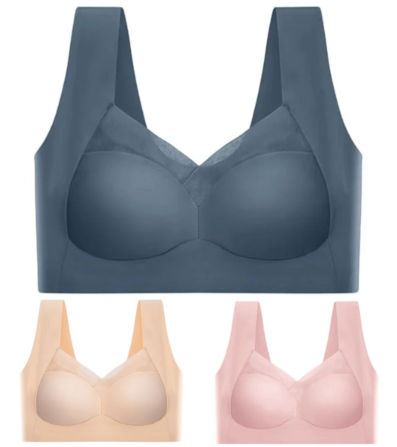 💥【Опаковка от 3】【L-6XL】Висококачествен push-up сутиен, безшевен, модерен и секси, предотвратява увисването