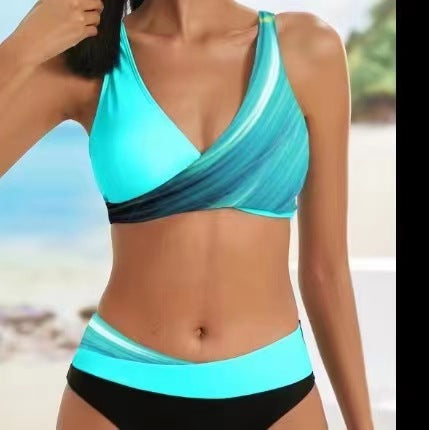 👙【Купете 1, вземете 1 безплатно】👙Дамски комплект бански с щампа, нов, 2025