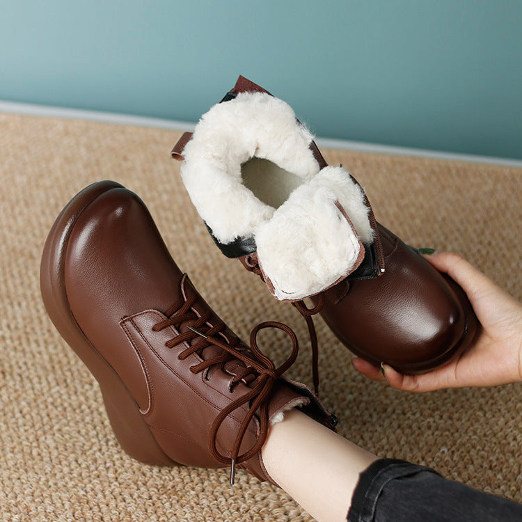 【30%OFF - Отстъпка】【35-40】Водоустойчиви и издръжливи ботуши от чиста кожа