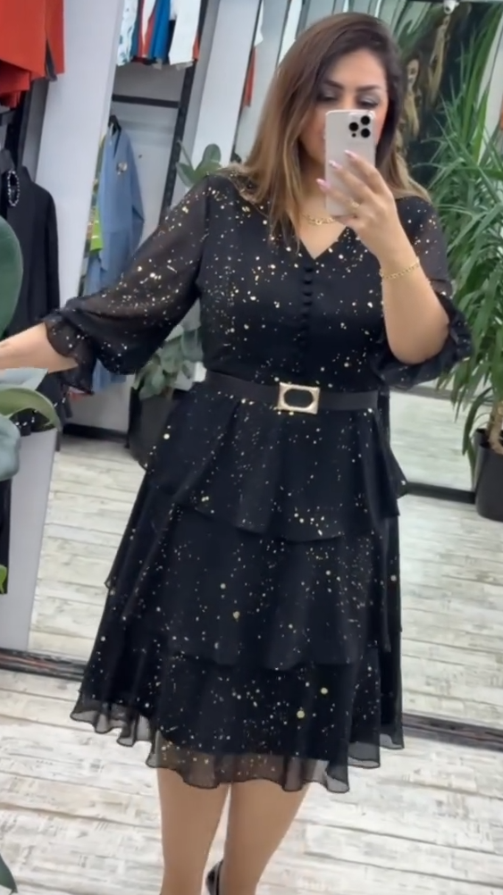 【🥇HOT SALE】【Купете 1, вземете 1 на цена 1】(S-5XL) 💋 Висококачествена шифонена рокля
