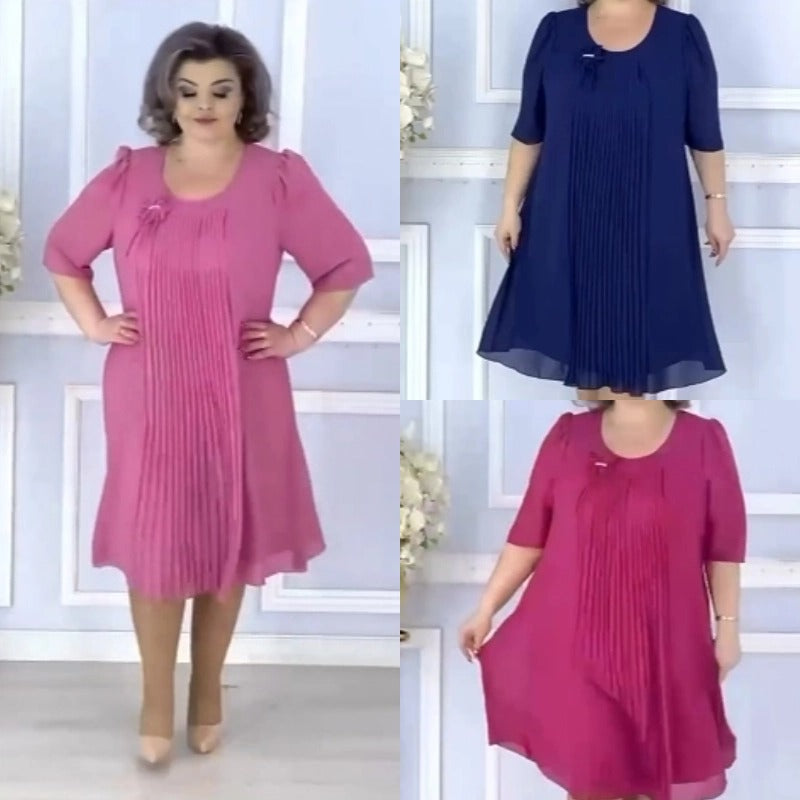🥰💃【S-5XL】Нова пролетна рокля от висококачествен шифон за 2025 г., елегантна и темпераментна