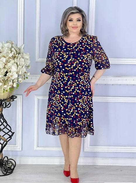 🌺【S-5XL】Модерна шифонена рокля с щампа 2025