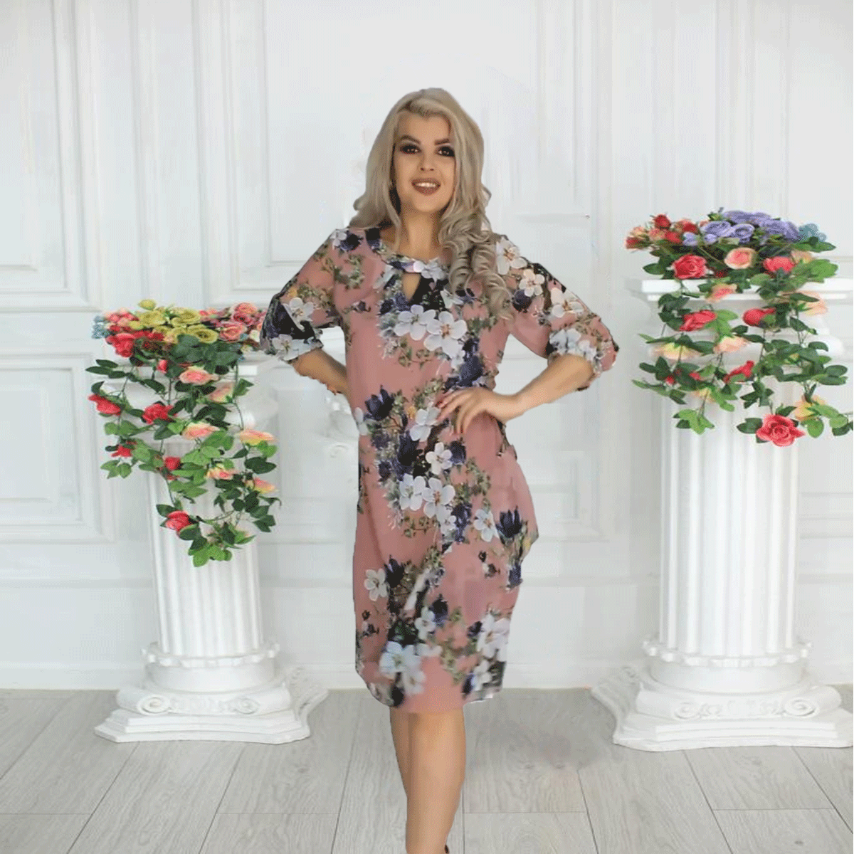 【S-5XL】💥Нова шифонена рокля с щампа