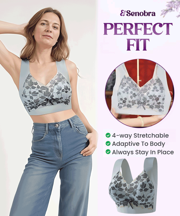 🎀【3бр.】M-4XL Сутиен с дантела, големи размери, без стоманени халки, луксозен красив гръб, секси дишащ безшевен сутиен 【40~100 кг】
