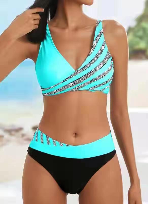 👙【Купете 1, вземете 1 безплатно】👙Дамски комплект бански с щампа, нов, 2025