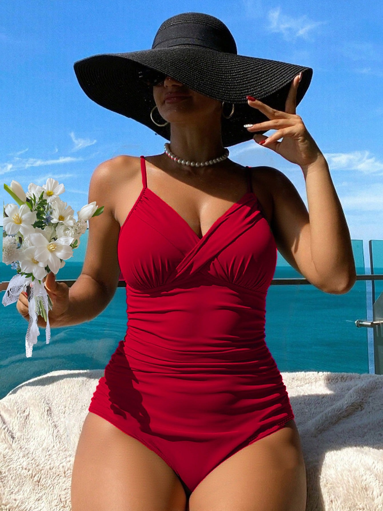 🩱👙【Гореща разпродажба】【S-2XL】Удобен бански от две части с щампа и панделки