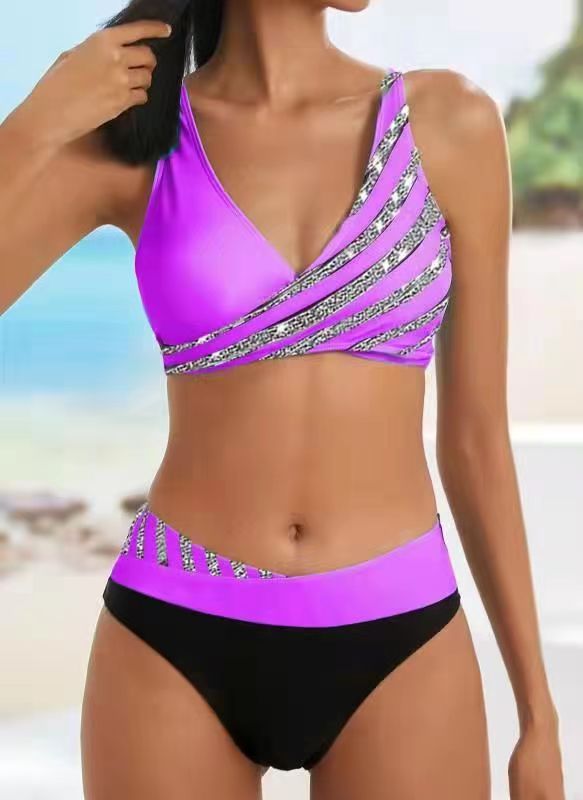 👙【Купете 1, вземете 1 безплатно】👙Дамски комплект бански с щампа, нов, 2025