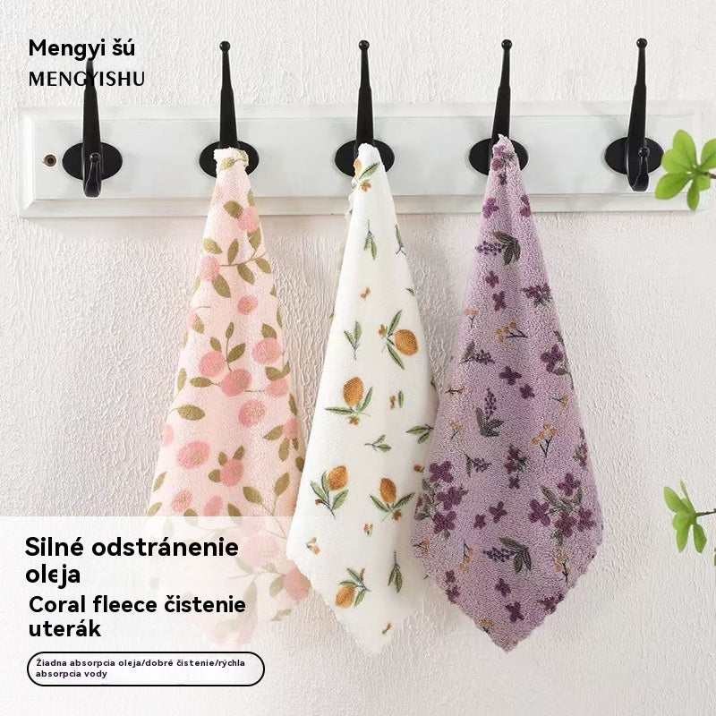 🧼【30 см × 30 см】💢✨ Коралови фланелени кърпи за съдове за домашна употреба