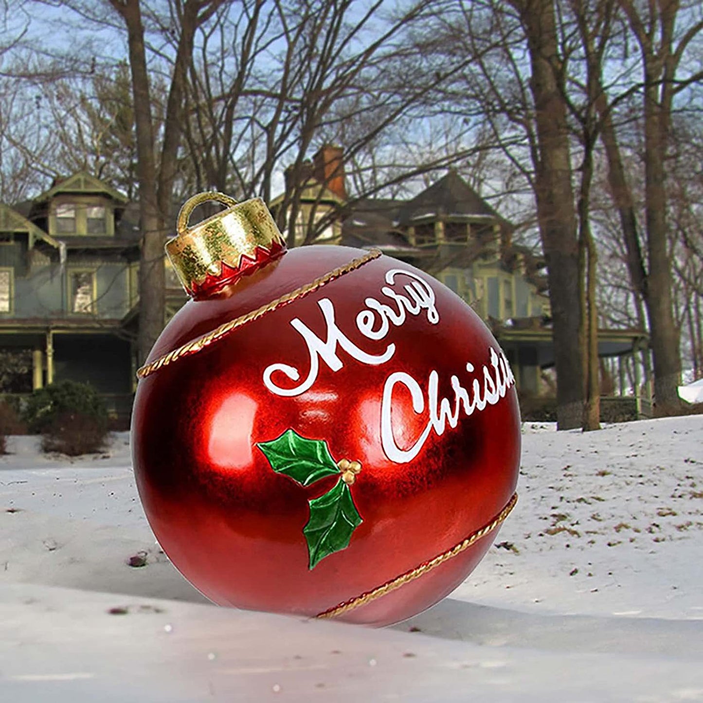 🎅🎄Коледна надуваема PVC топка на открито🎅