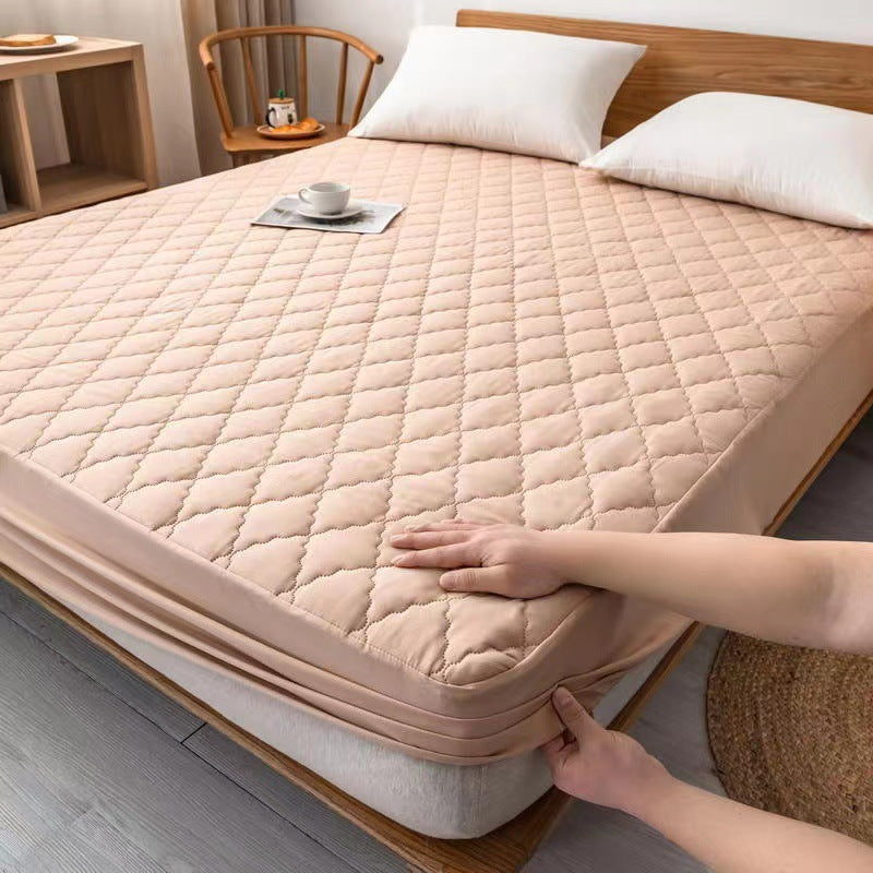 🛏【180*200】Водоустойчив калъф за легло с поларена подплата и памучни щипки, калъф за матрак за спалня.