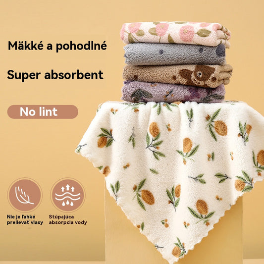 🧼【30 см × 30 см】💢✨ Коралови фланелени кърпи за съдове за домашна употреба