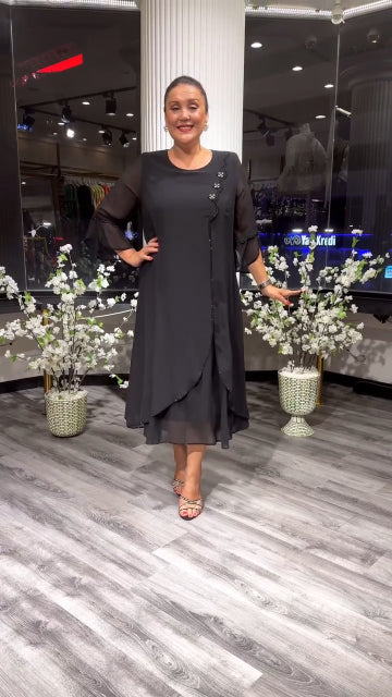 🥰💃【S-5XL】 Нова висококачествена шифонена рокля от 2025 г.---💃Рокля от най-високо качество от шифон, предназначена за красиви жени