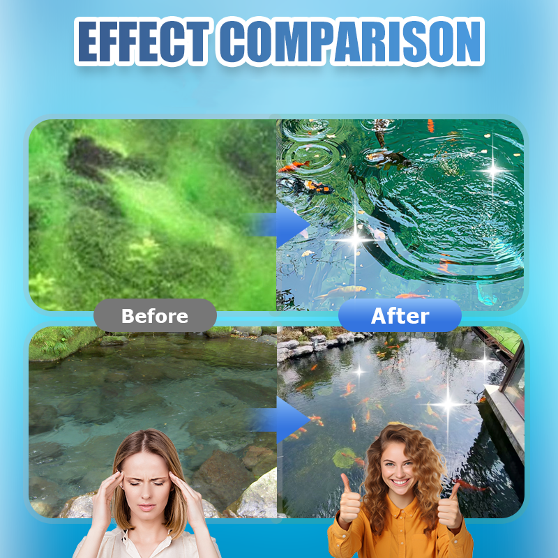 🐟🌊🔬【500g】Премиум прах за езера | Пречиствател за вода и контрол на водорасли 🐟🌊🔬