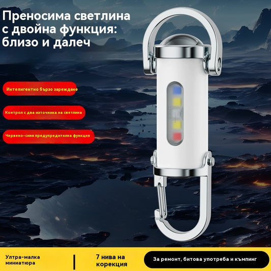 🔥Отлична разпродажба🔥【Купи 1, вземи 1 безплатно】🔥Супер ярък водоустойчив мини фенерче с ключодържател от 1200 лумена