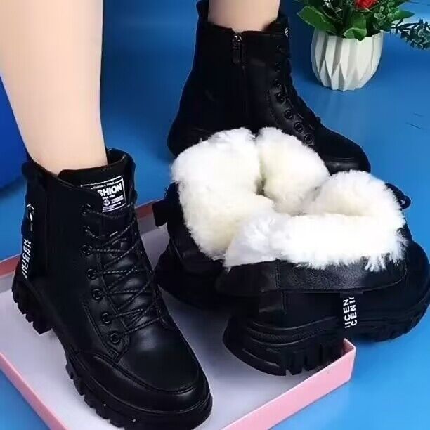 💥【35-40】👢2025 Нови зимни ботуши Кашмирена кожа Водоустойчив памук Удебеляване
