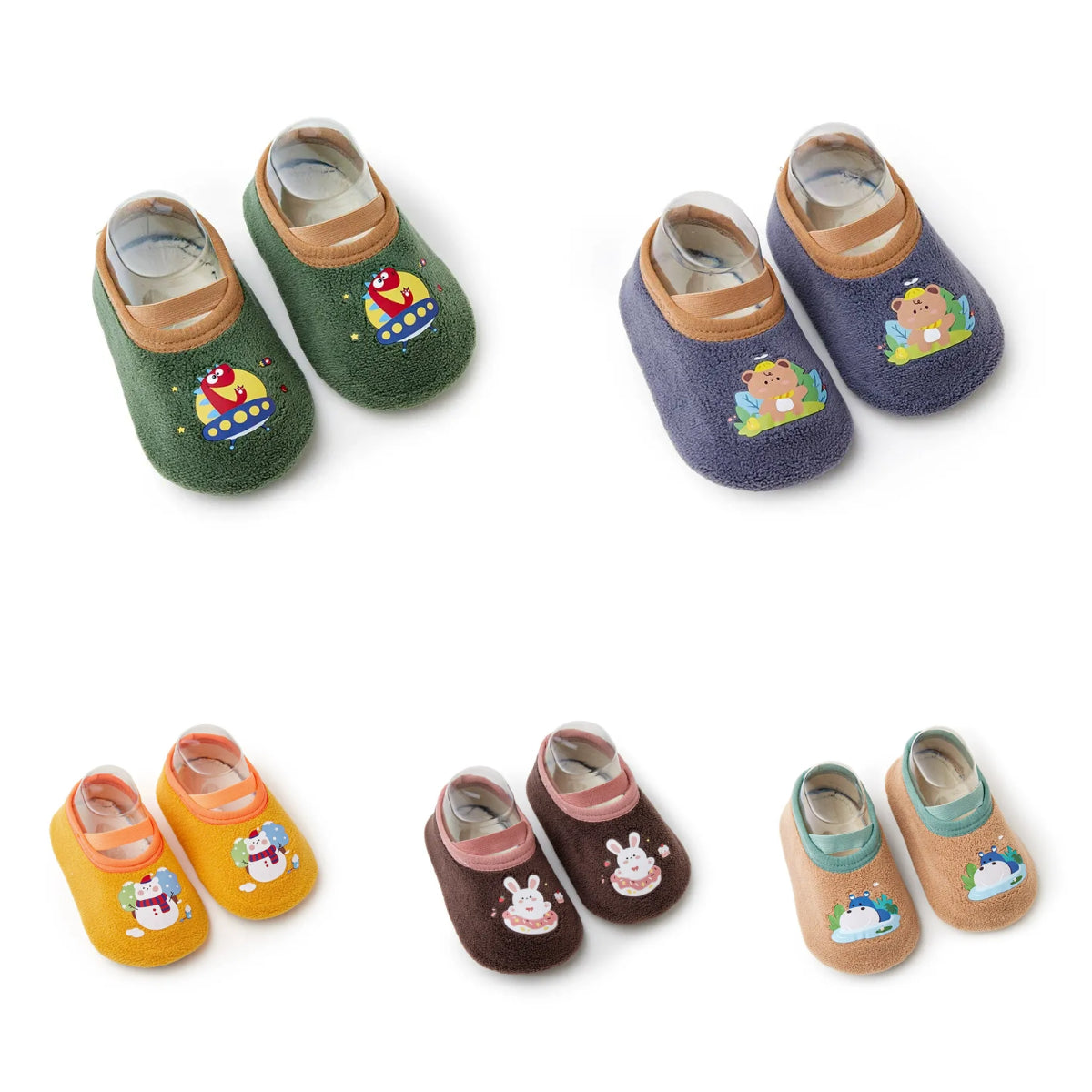 👶【1 комплект от 5 чифта】🧦Топли детски чорапи без хлъзгане
