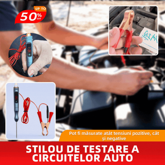🚗⚡🔋Гореща разпродажба🔥Тестова писалка за автомобилен цифров дисплей, откриване и поддръжка на електрически вериги, откриване на повреди с положително и отрицателно напрежение
