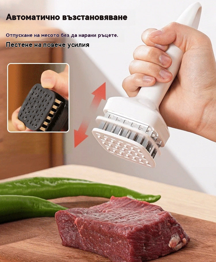 🔥【Купете 1, вземете 1 безплатно】🔥Омекотител за месо от неръждаема стомана - Професионален кухненски уред за омекотяване на стек, пилешки котлети и агнешко месо